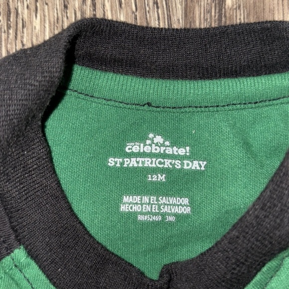 One Lucky Dude St. Patrick's Day Green and Black long sleeve top - Picture 4 of 5